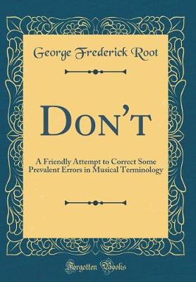 Book cover for Don't