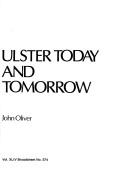 Book cover for Ulster Today and Tomorrow