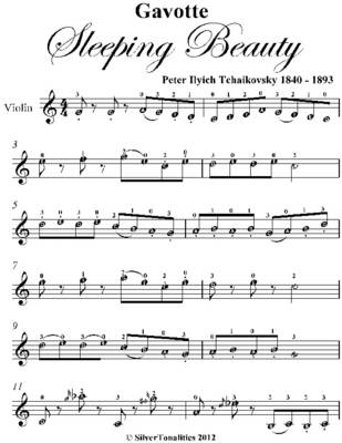 Book cover for Gavotte Sleeping Beauty Easy Violin Sheet Music