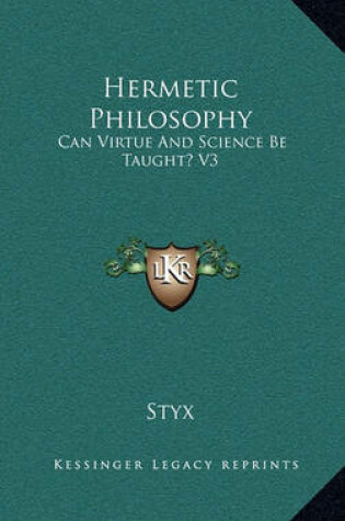 Cover of Hermetic Philosophy