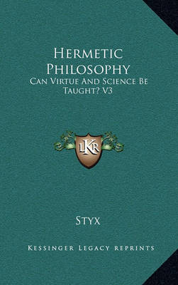 Book cover for Hermetic Philosophy