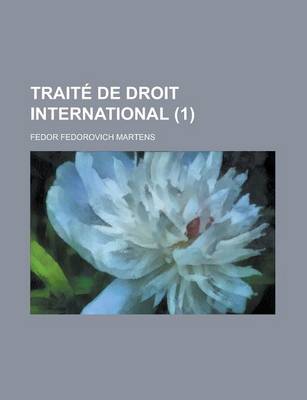 Book cover for Traite de Droit International (1)