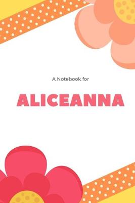 Book cover for A Notebook for Aliceanna