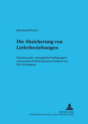 Cover of Die Absicherung Von Lieferbeziehungen