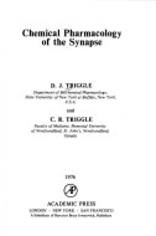 Cover of Chemical Pharmacology of the Synapse