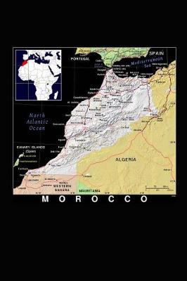 Book cover for Modern Day Color Map of Morocco in Africa Journal