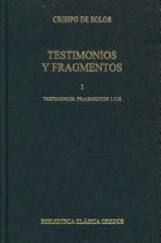 Cover of Testimonios y Fragmentos I