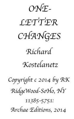Book cover for One Letter Changes