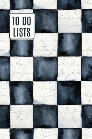 Cover of To Do Lists Notebook, Watercolor Checkerboard Pattern