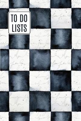 Book cover for To Do Lists Notebook, Watercolor Checkerboard Pattern