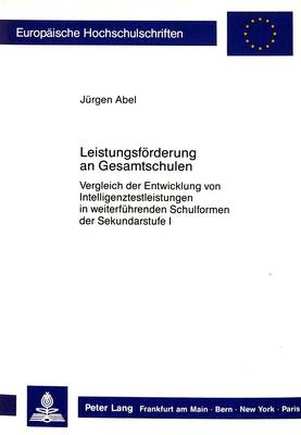 Book cover for Leistungsfoerderung an Gesamtschulen
