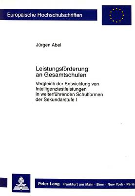 Cover of Leistungsfoerderung an Gesamtschulen