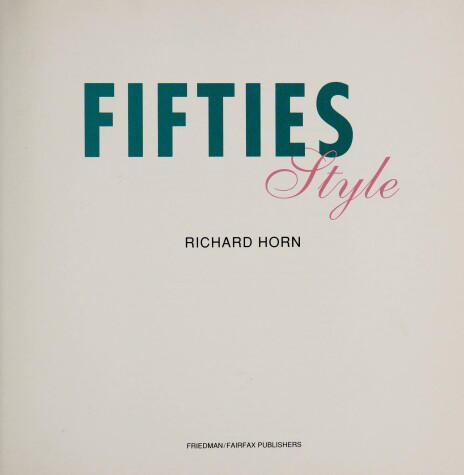 Book cover for Fifties Style