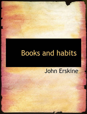 Book cover for Books and Habits