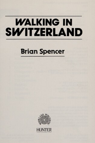 Cover of Walking in Switzerland