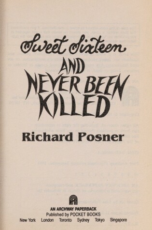 Cover of Sweet Sixteen and Never Been Killed