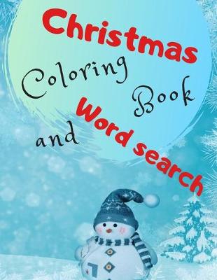 Book cover for Christmas Coloring Book and Word Search