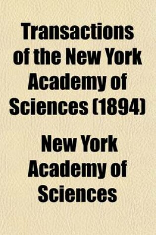 Cover of Transactions of the New York Academy of Sciences (1894)