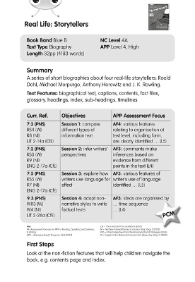 Cover of BC NF Blue (KS2) B/4A Real Life: Storytellers Guided Reading Card