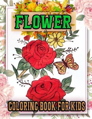 Book cover for Flower coloring book for kids