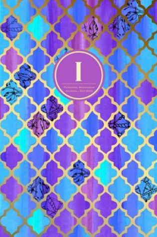 Cover of Monogram Journal I - Personal, Dot Grid - Blue & Purple Moroccan Design