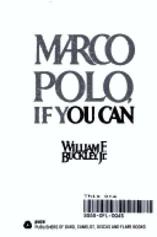 Cover of Marco Polo, If You Can