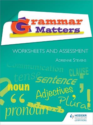 Book cover for Grammar Matters: Worksheets and Assessment