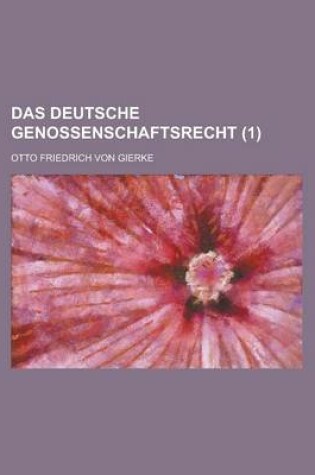 Cover of Das Deutsche Genossenschaftsrecht (1)