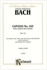 Cover of Cantata No. 163 - Nur jedem das Seine