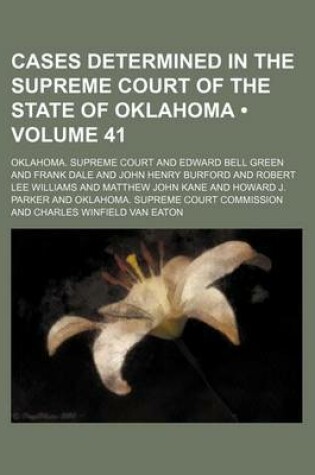 Cover of Oklahoma Reports; Cases Determined in the Supreme Court of the State of Oklahoma Volume 41