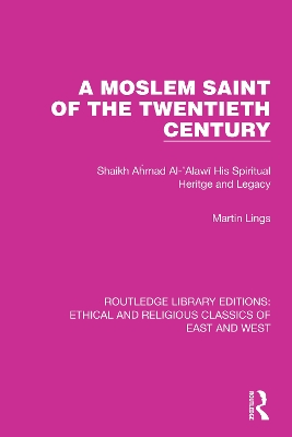 Book cover for A Moslem Saint of the Twentieth Century