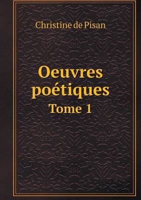 Book cover for Oeuvres poétiques Tome 1