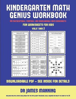 Book cover for Fun Worksheets for Kids (Kindergarten Math Genius)