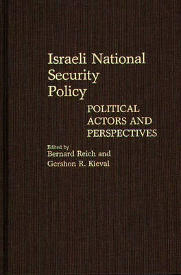 Book cover for Israeli National Security Policy