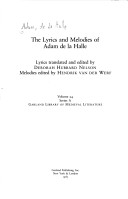 Book cover for Lyrics & Melodies of Adamde La