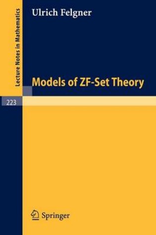 Cover of Models of ZF-Set Theory