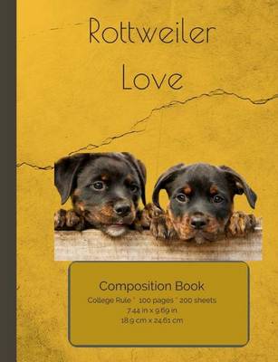 Book cover for Rottweiler Love Composition Notebook
