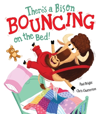 Book cover for There's a Bison Bouncing on the Bed!
