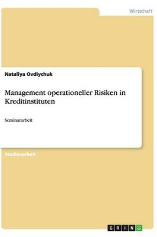 Cover of Management operationeller Risiken in Kreditinstituten