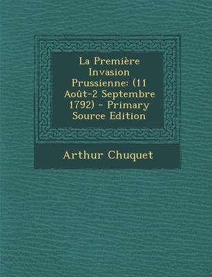 Book cover for La Premiere Invasion Prussienne