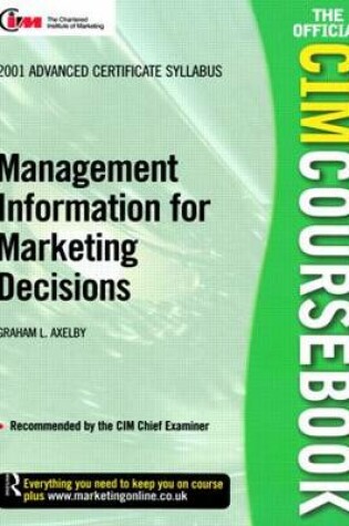 Cover of CIM Coursebook 01/02 Management Information for Marketing Decisions