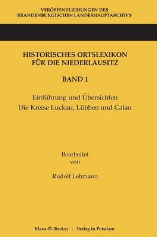 Cover of Historisches Ortslexikon Für Die Niederlausitz. Band 1