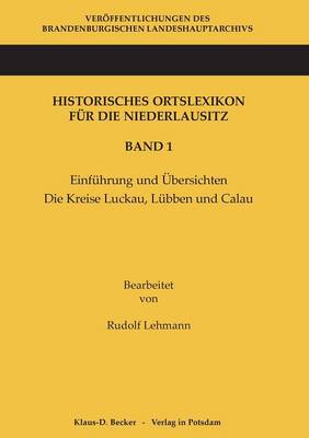 Book cover for Historisches Ortslexikon Für Die Niederlausitz. Band 1