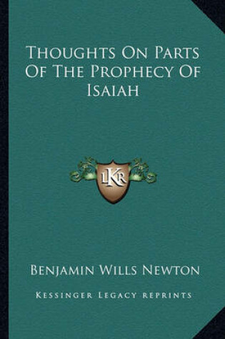 Cover of Thoughts on Parts of the Prophecy of Isaiah