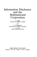 Cover of Information Disclosure and the Multinational Corporation