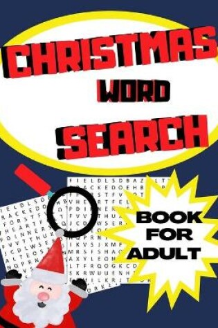 Cover of Christmas Word Search Book for Adult