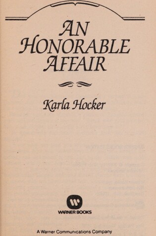 Cover of An Honorable Affair