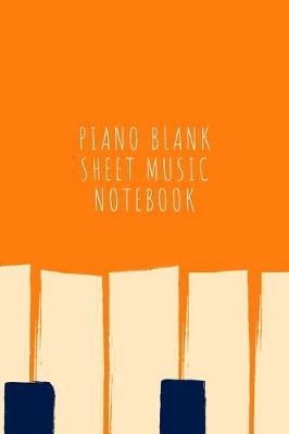 Book cover for piano blank sheet music notebook