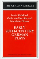 Cover of Early 20th-century German Plays