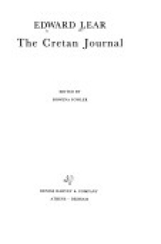 Cover of Cretan Journal